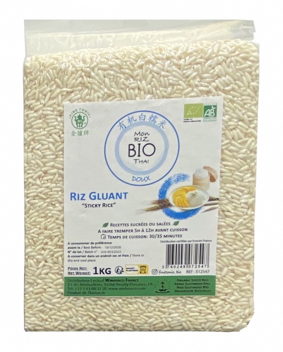 Riz Thaï Gluant BIO 1kg/Sachet