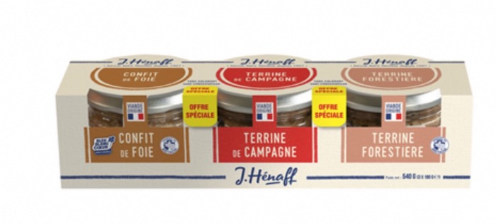 Henaff Lot de Terrines et Confit Classique 3 x 180g