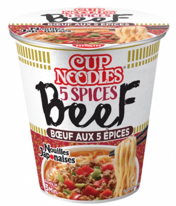 Nouilles Instanées Nissin Cup Saveur Boeuf 64g/Bol