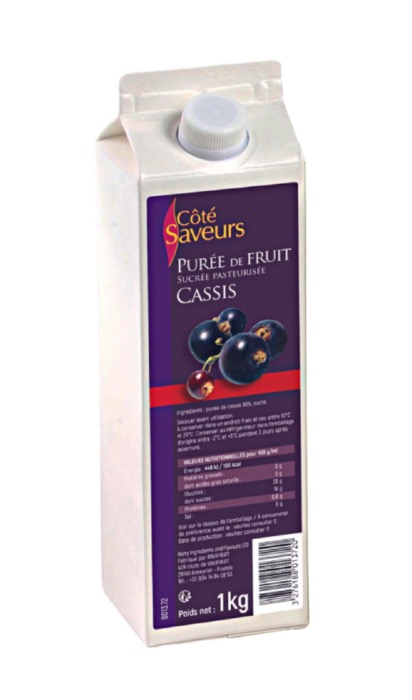 Purée de Cassis Cote Saveurs 1L/Boite