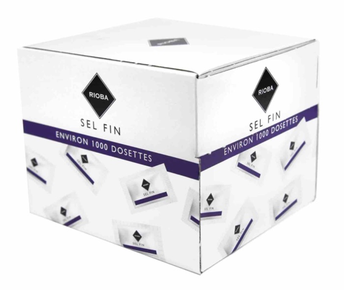 RIOBA Sel Fin en Dosettes Individuelles 1000 x 0,8g/Boite
