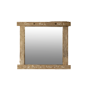 Miroir en bois flotté avec inscription marine personnalisable - Fabriqué à la main en France