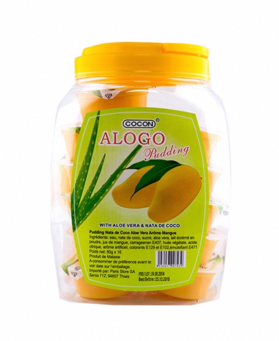 Gelée Pudding Nata Coco Aloe Vera Mangue 1,28kg (16 x 80g)/Boite