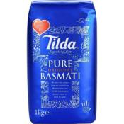 Duo de riz TILDA : Riz Basmati Long Pure Original 1kg + Riz Parfumé au Jasmin 1kg - Sans gluten