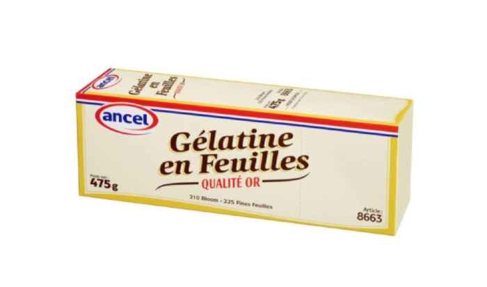 Ancel Gélatine en feuilles Qualité Or 475g/Etui