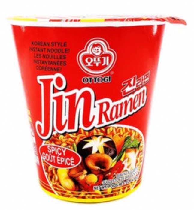 Jin Ramen Cup d'Ottogi Spicy 65g/Bol 