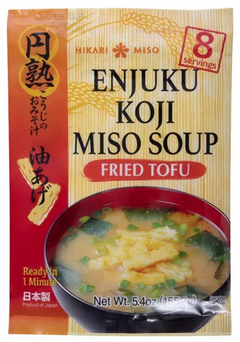 Soupe Miso Instantanée Japonaise Hikari Tofu Frit Algues Séchées 8 Soupes/Sachet 155,2g