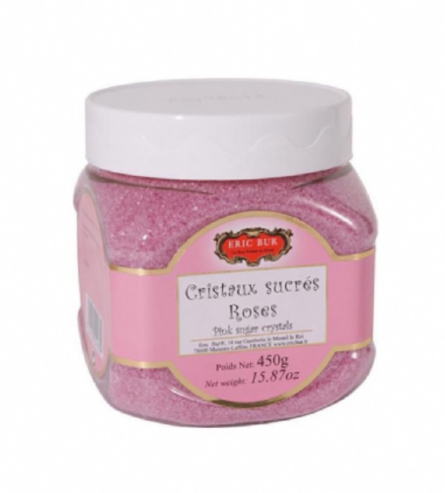 Cristaux Sucrés Roses 450g/Pot