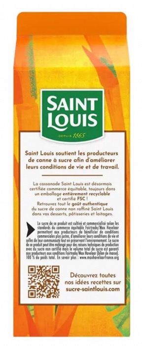 Cassonade Pack Bouchon Précision Saint Louis 650g/Boite