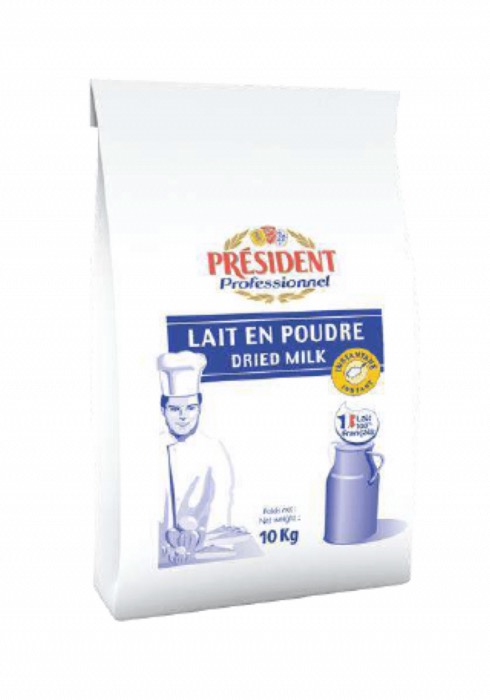 PRESIDENT Professionnel Poudre de lait entier 26% MG 10kg/Sac