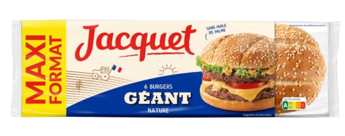 Jacquet Pain Hamburger Sésame 6 x 85g/Sachet