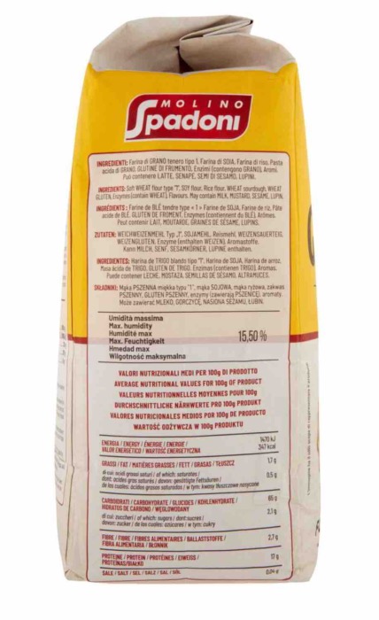 Farine de Blé Tendtre Péparation Spadoni Pour Gran Pinsa Alla Romana 5kg/Sac 