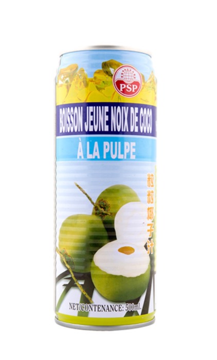 Jus de Coco avec Pulpe 500ml/Canette