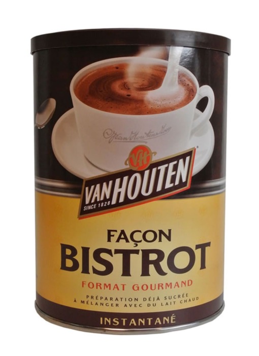 Chocolat en Poudre Sucrée Façon Bistrot Van Houten 425g/Boite