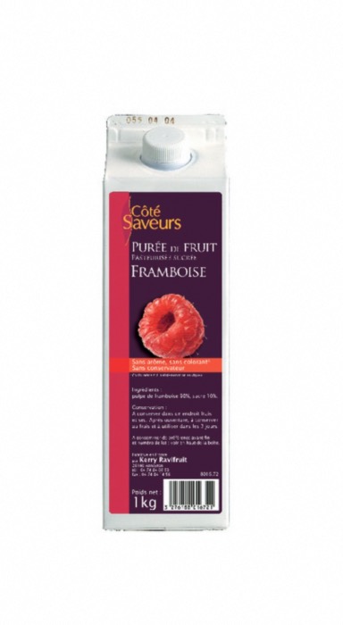 Purée de Framboises Cote Saveurs 1L/Boite