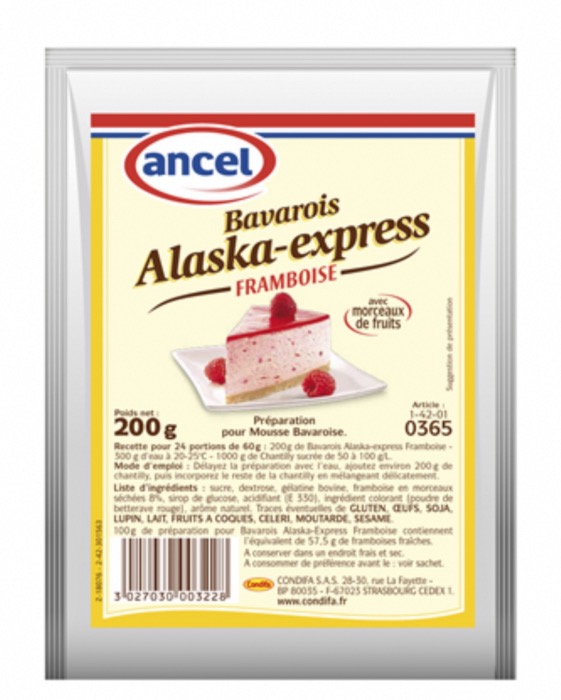 Ancel Bavarois Alaska Express Framboise 200g