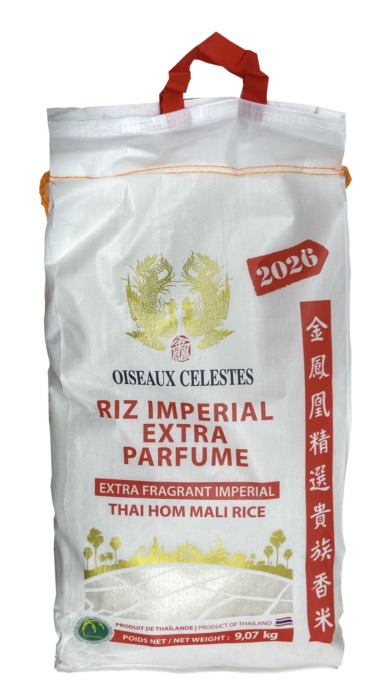NOUVELLE RECOLTE 2026 Riz Thai Extra Parfumé Qualité Premium 9,07kg/Sac 