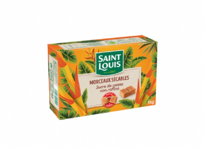 SAINT LOUIS Sucre de Canne Non Raffiné Morceaux Sécables 1kg/Boite