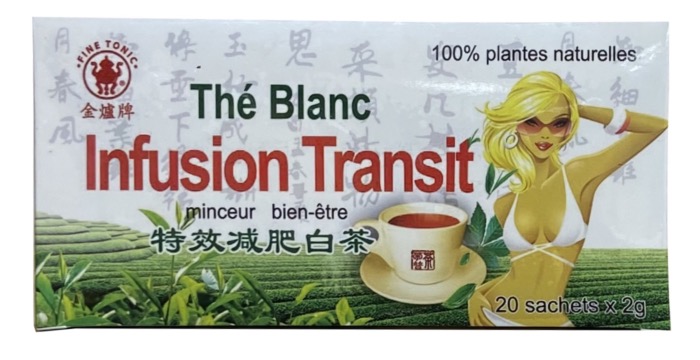 Fine Tonic Thé Blanc Infusion Transit Minceur Bien-Etre 40g/Boite