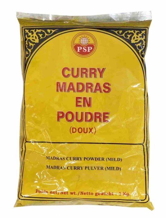 Curry Madras en Poudre (Doux) 1kg/Sac