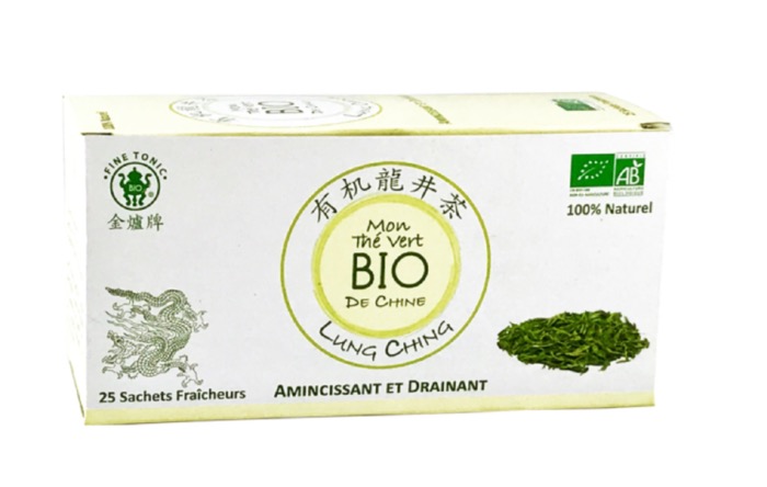 Thé Vert Bio Lung Ching Amincissant et Antioxidant 50g (25 x 2g)/Boite