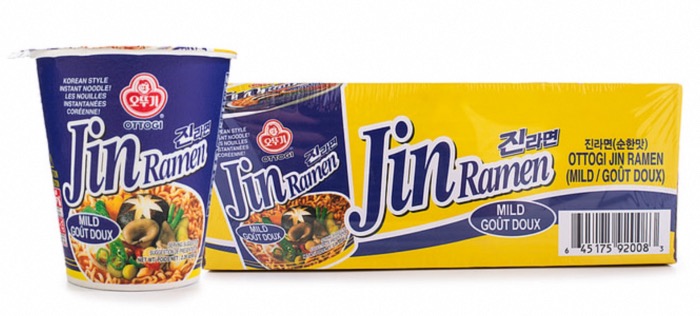 Ottogi Jin Ramen Mild en Bol 65g/Bol