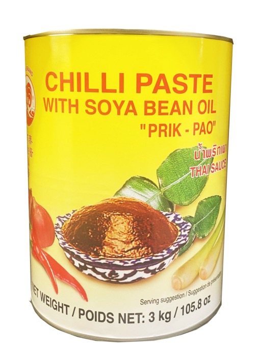 Pâte de Piment et Crevette à l'Huile de Soja PRIK PAO 3kg/Boite
