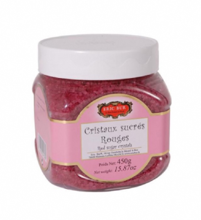 Cristaux Surcés Rouges 450g/Pot