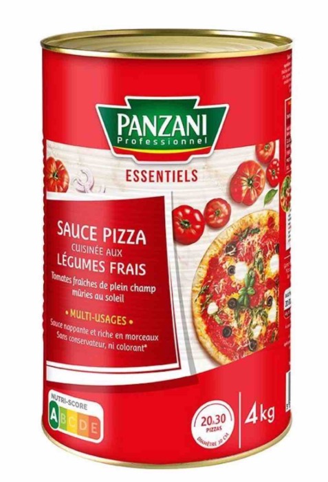 Sauce Pizza Cuisinée aux Légumes Frais Panzani 4kg/Boite