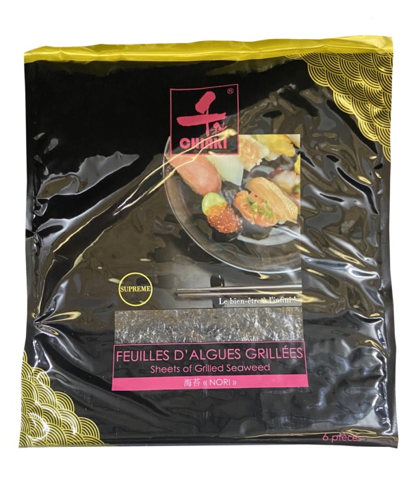 Nori Feuilles d'Algue Suprême CHIAKI 15g (6 feuilles)/Sachet