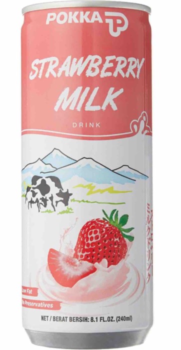 POKKA Boisson Lait à la Fraise 240ml/Canette