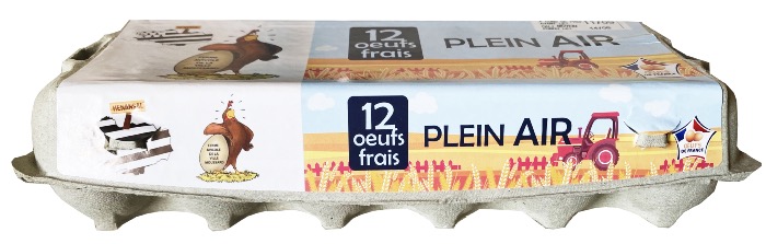 Œufs de Poules Elevées en Plein Air 12/Boite 