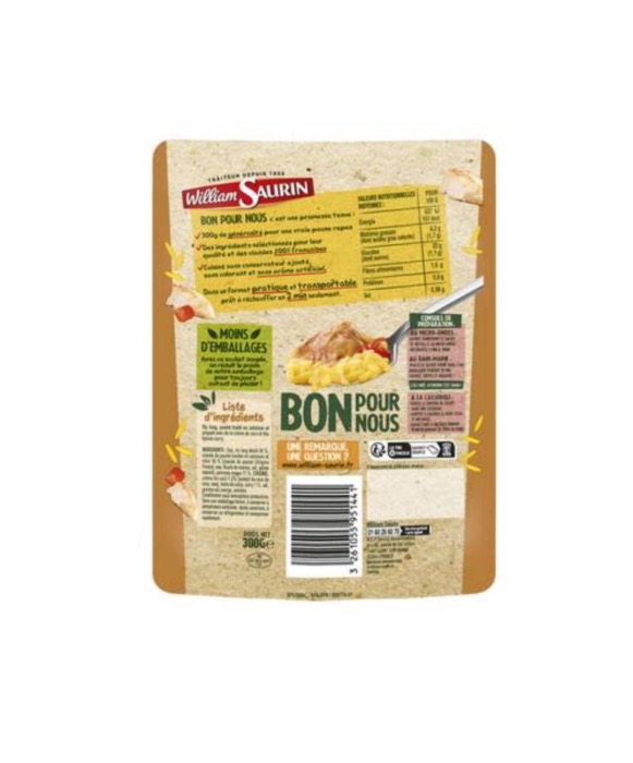 Riz et Poulet au Coco Curry William Saurin 300g/Sachet