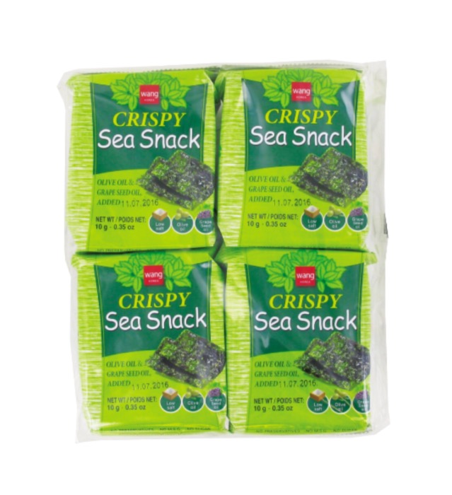 Algues Grillées Salées WANG (&#39321;&#33030;&#21363;&#39135;&#32043;&#33756;) 4 x 10g/Sachet