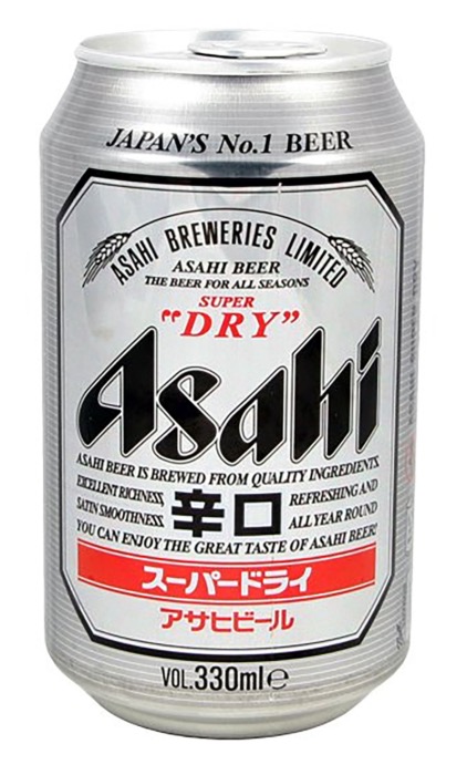 BIÈRE ASAHI SUPER DRY 5° 330ml/Canette - Lot de 12 et 24 Canettes