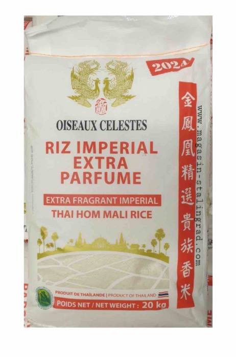 Riz Thai impérial extra parfumé qualité premium 2024 20KG 