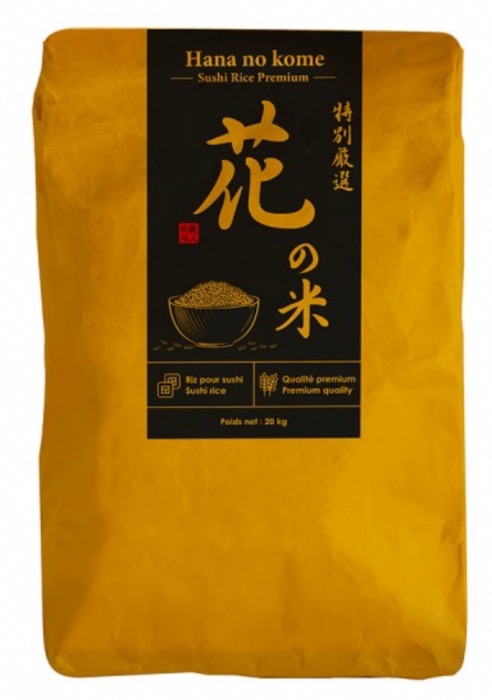 Riz Japonais Hananokome Pour Sushi à Grain Court Qualité Premium 20kg 